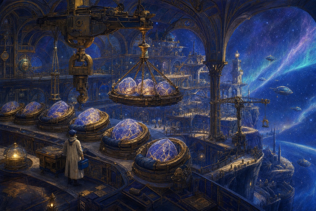 星を修理する工房、八つの夜|幻想ミニ画集(PDF+JPG8点)