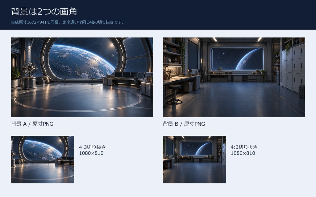 【AI背景+TRPG素材】軌道観測局|背景2景・人数別盤面・透過PNG・編集SVG