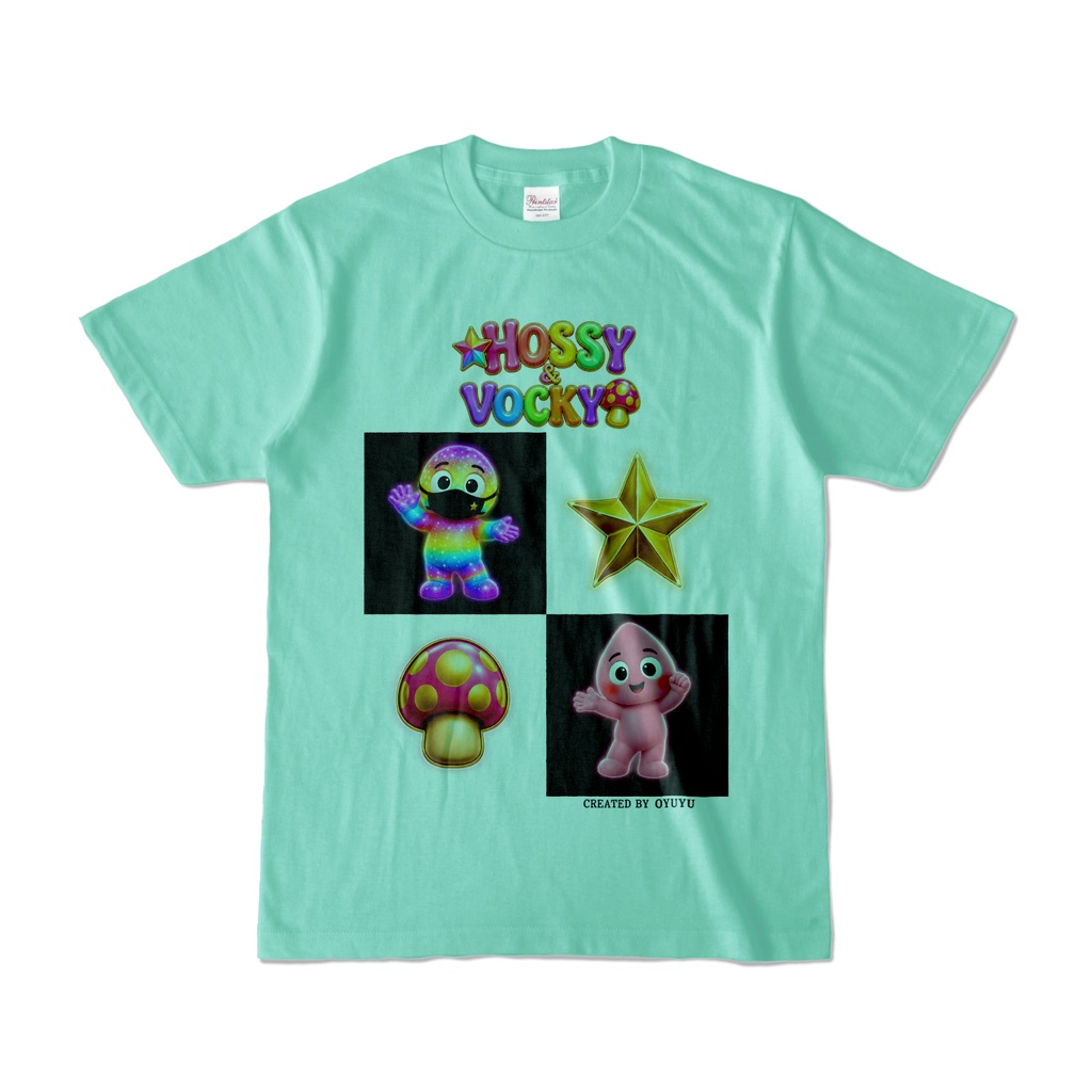 みにほっしー &ヴォッキー スクエアTシャツ(男女兼用)