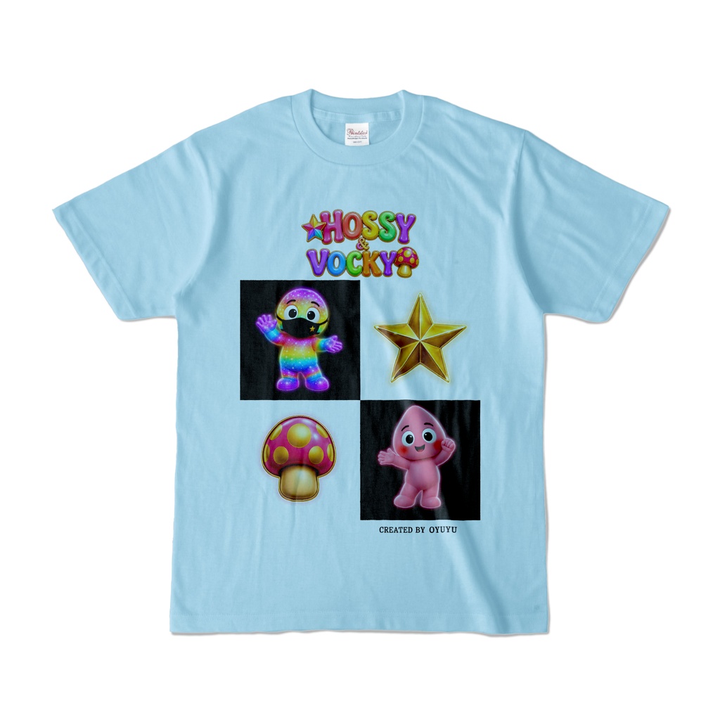 みにほっしー &ヴォッキー　スクエアTシャツ