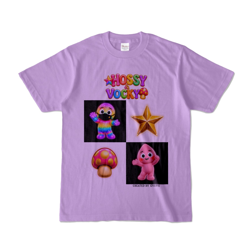 みにほっしー &ヴォッキー　スクエアTシャツ