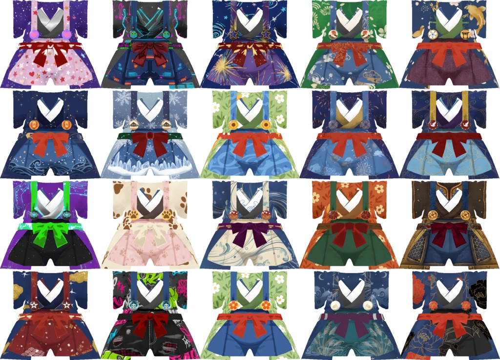 「フラット族」専用衣装 和オーバーオール