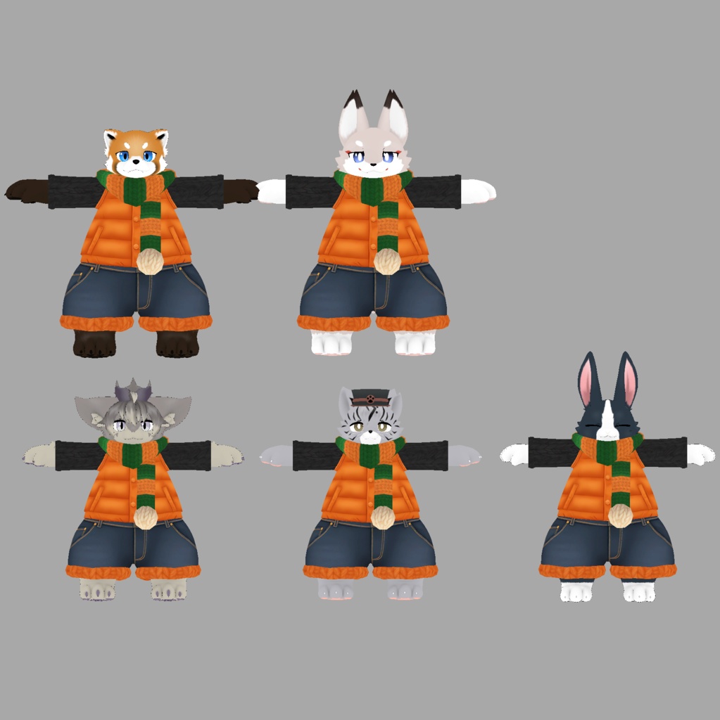 「フラット族」専用衣装 ダウンジャケット1