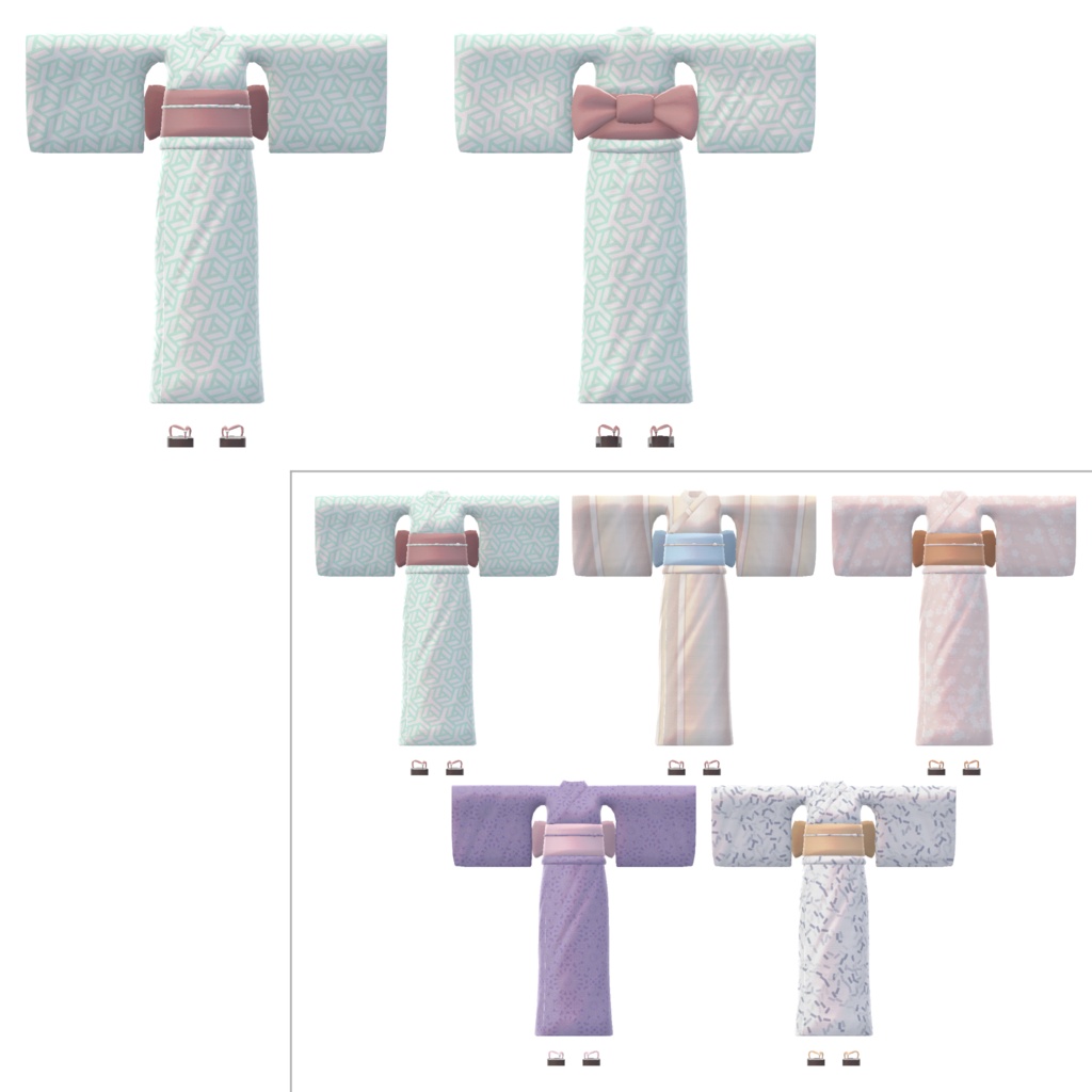 【3D衣装モデル】BK 浴衣