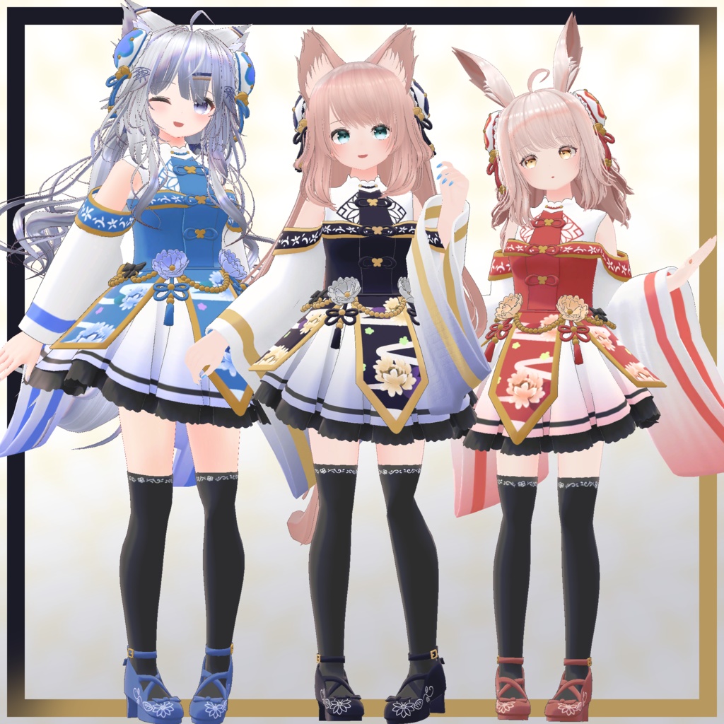 【3D衣装モデル】千変万華 -Senpenbanka-