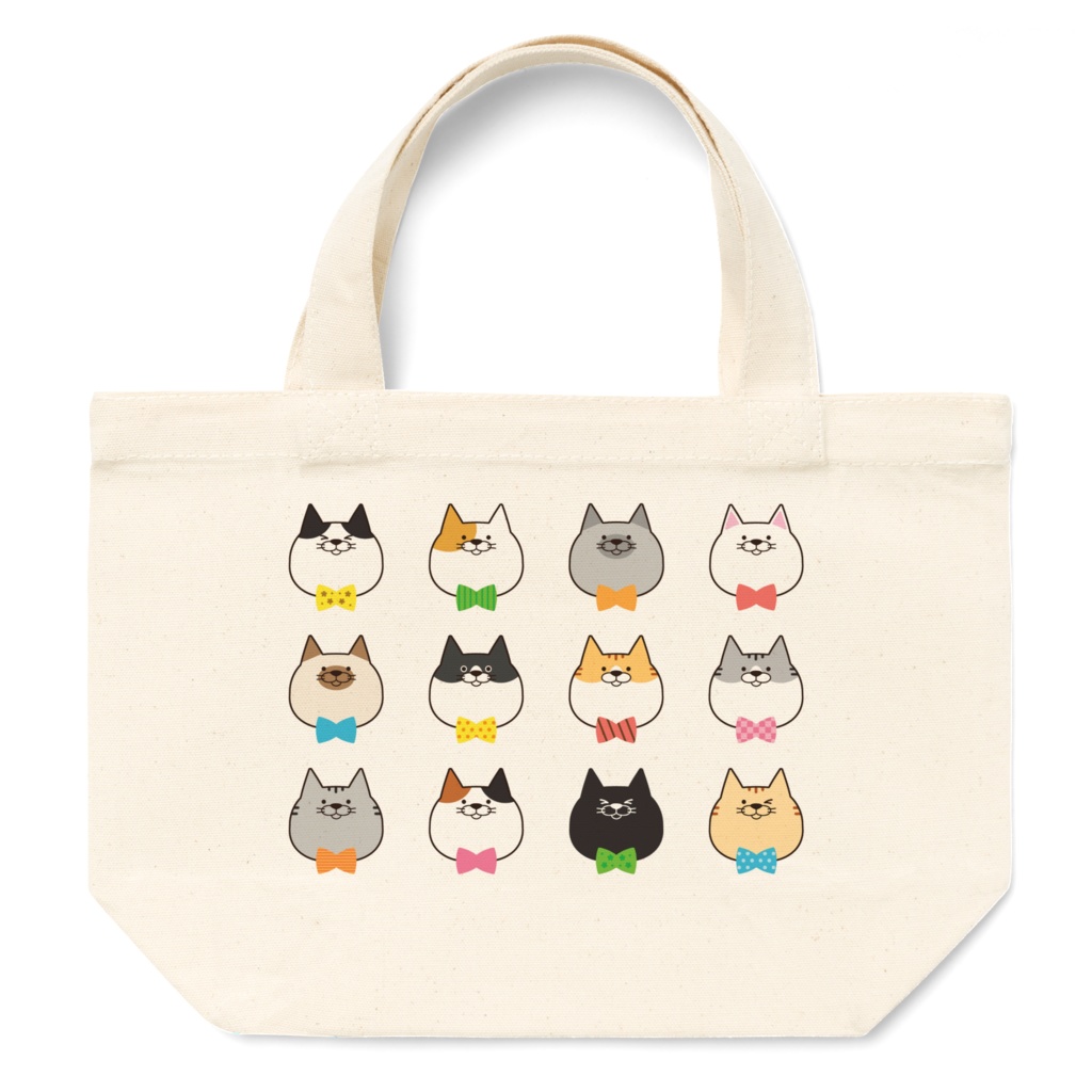 リボン猫・トートバッグ(小)