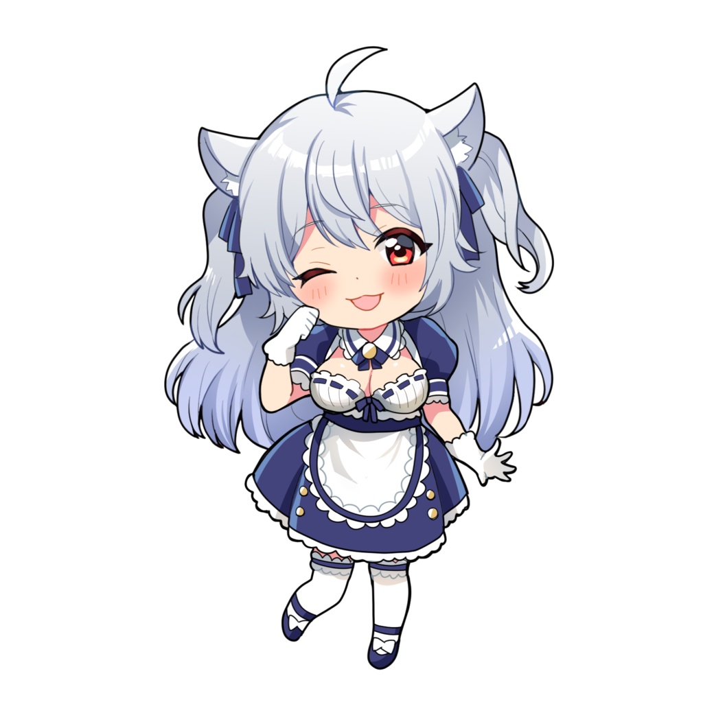 ハーフツインテメイドルルちゃんスマホリング