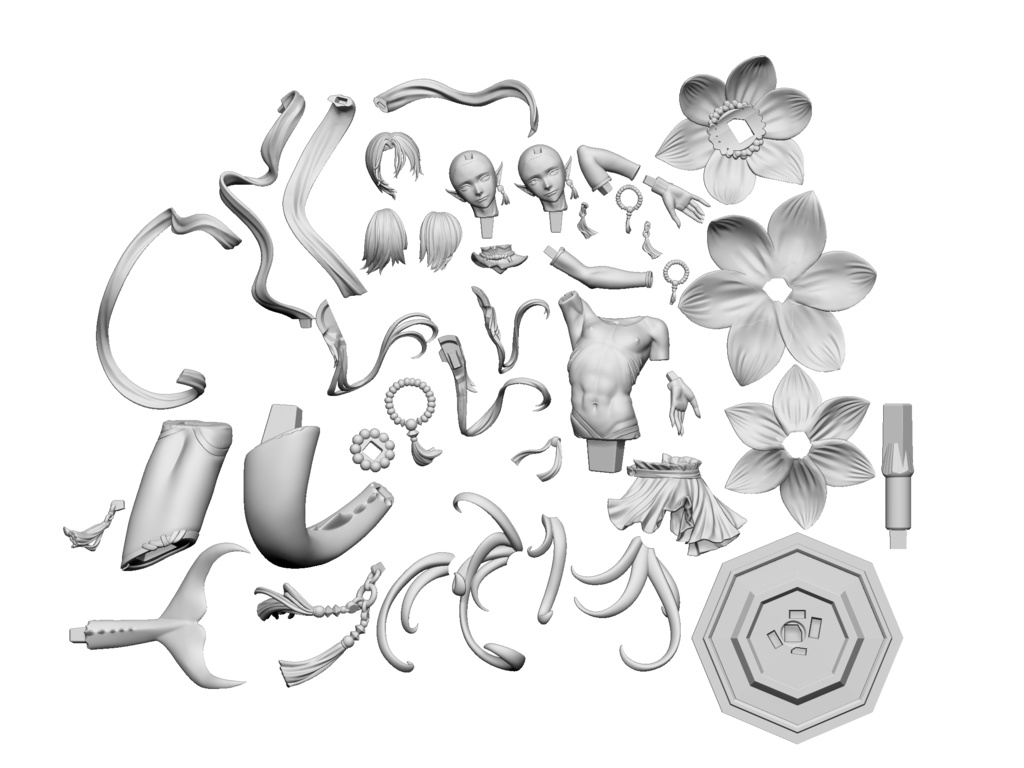 人魚くんSTLデータ