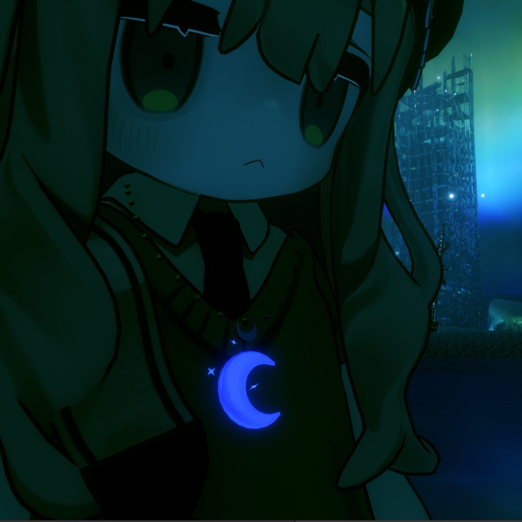 【セール中!】キラキラ光る月のネックレス【MA対応】