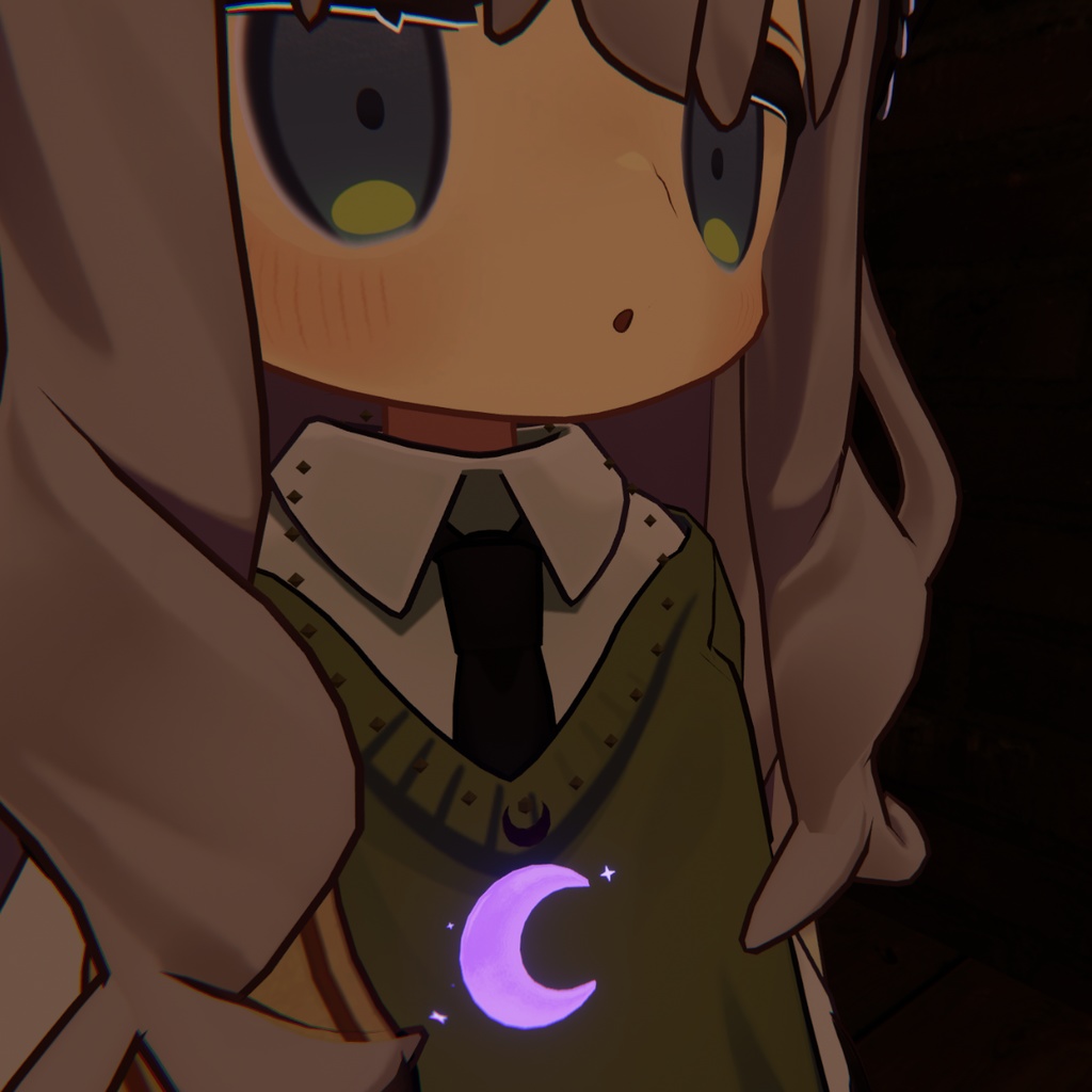 【セール中!】キラキラ光る月のネックレス【MA対応】