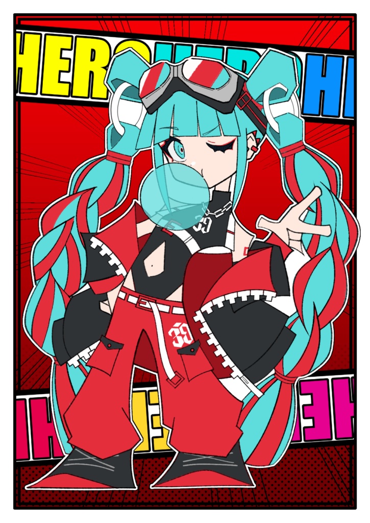 HEROミクステッカー