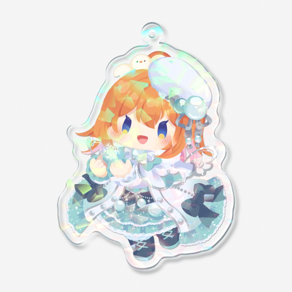 クリスマスあひるアクリルキーホルダー