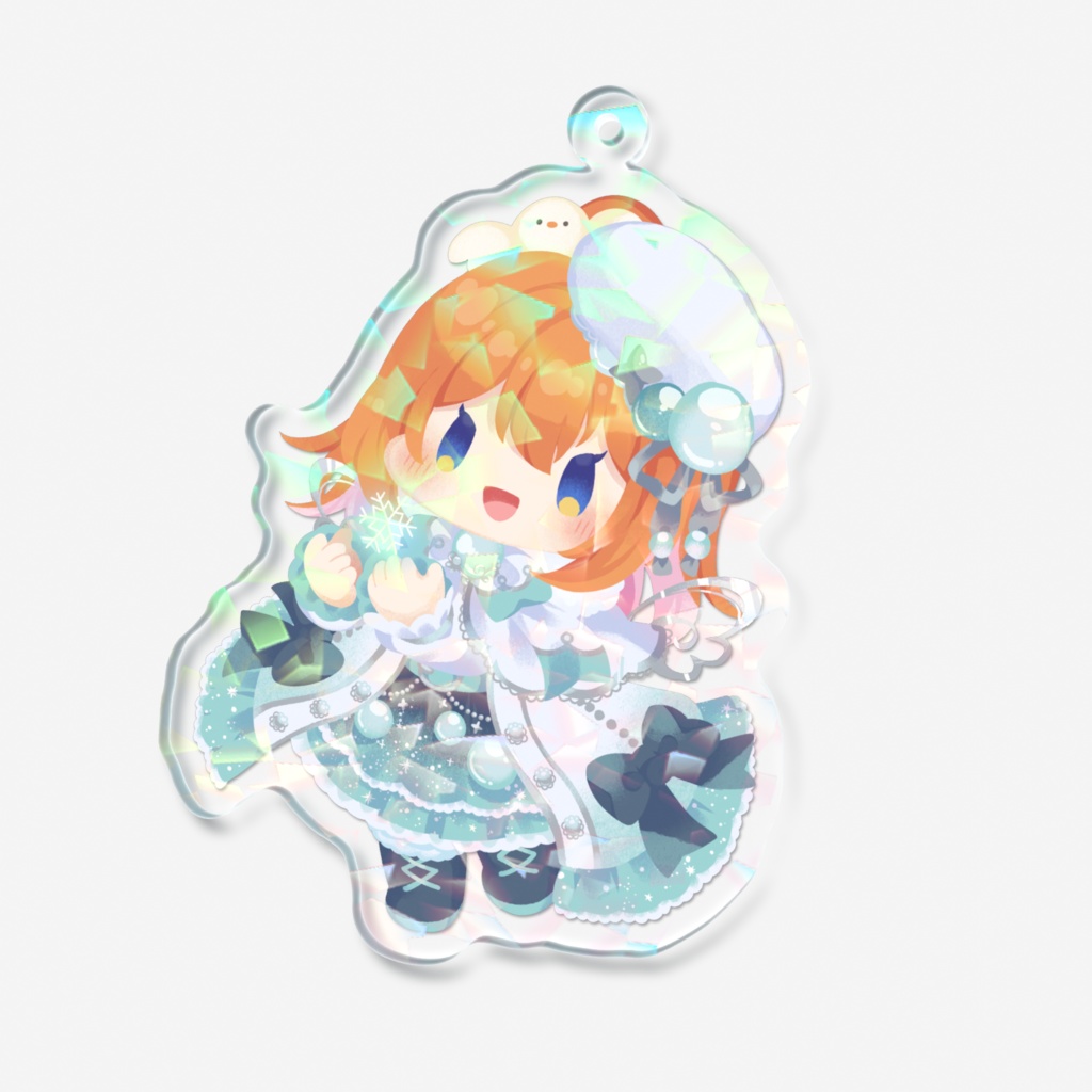 クリスマスあひるアクリルキーホルダー