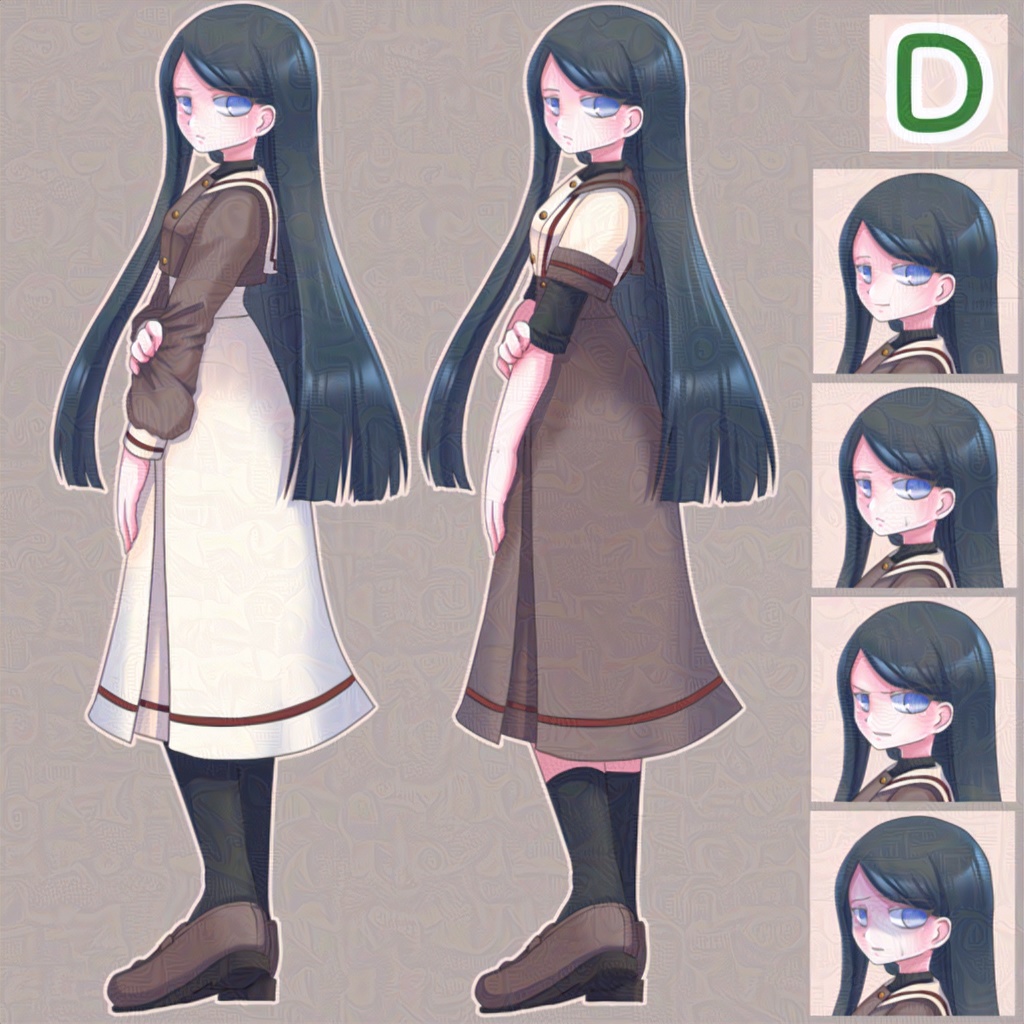 立ち絵素材/制服女子4人