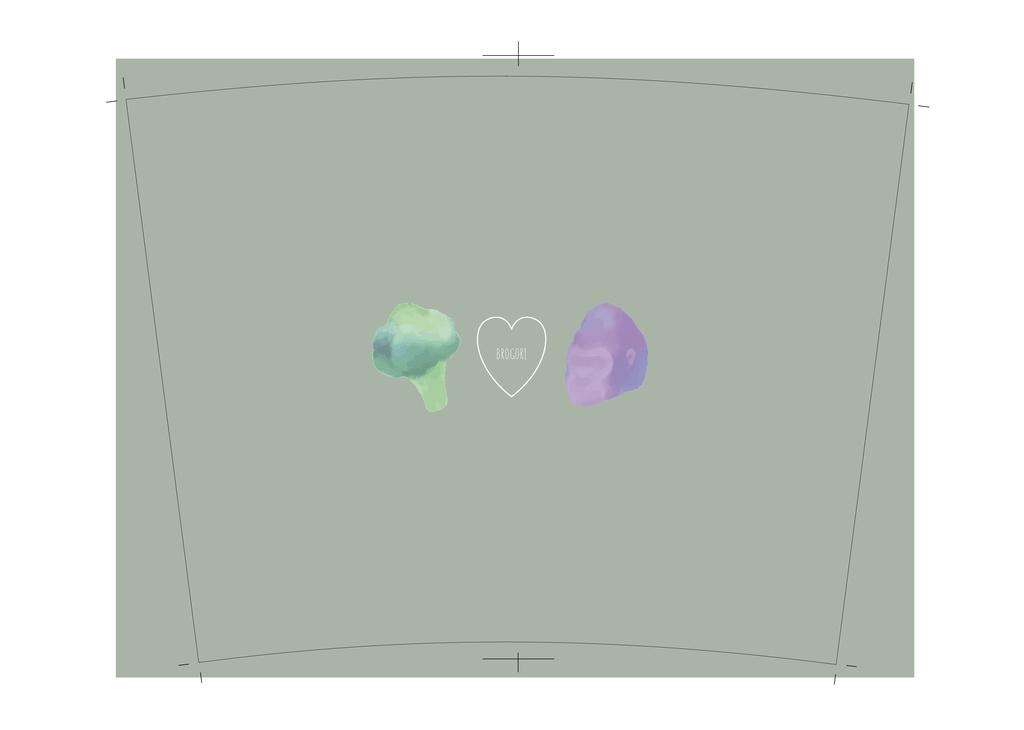 ブロッコリーとゴリラ タンブラー台紙