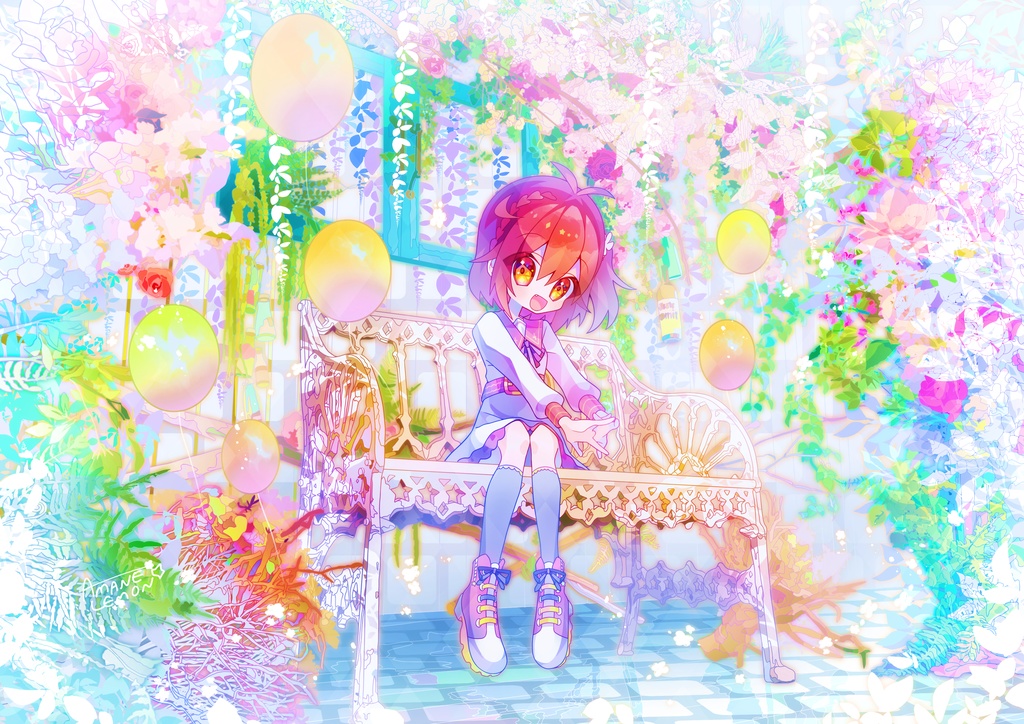 ポストカード「花と待ち合わせ」