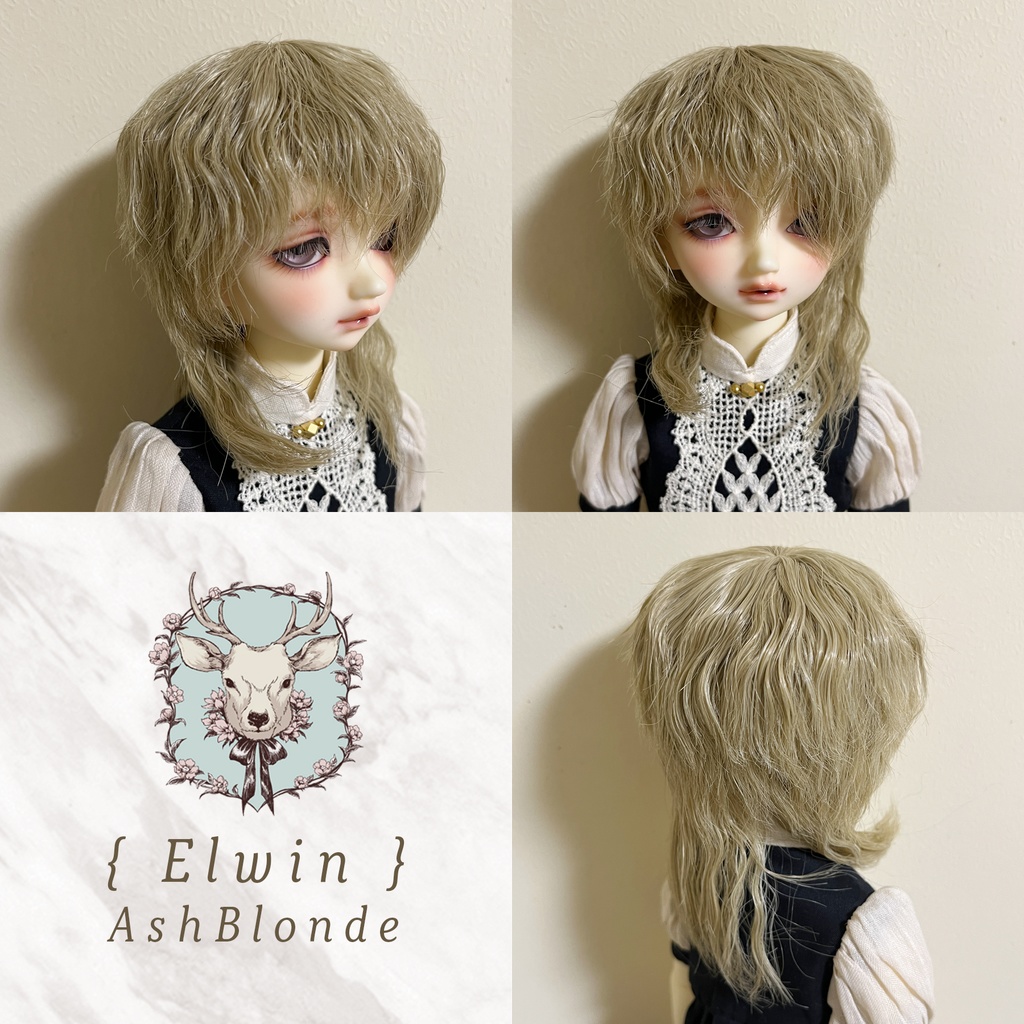 【セール】ELWIN エルウィン | 7-8インチ | ドールウィッグ