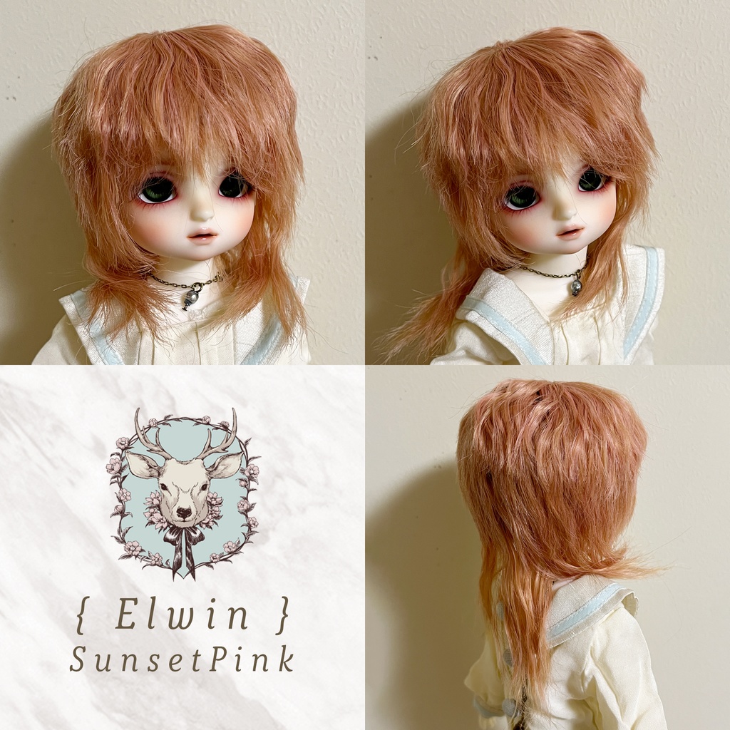 【セール】ELWIN エルウィン | 6-7インチ | ドールウィッグ