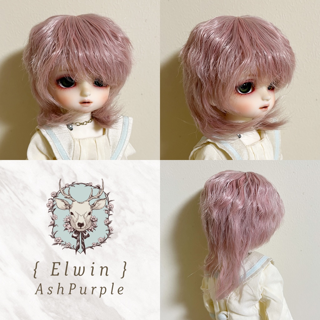 【セール】ELWIN エルウィン | 6-7インチ | ドールウィッグ