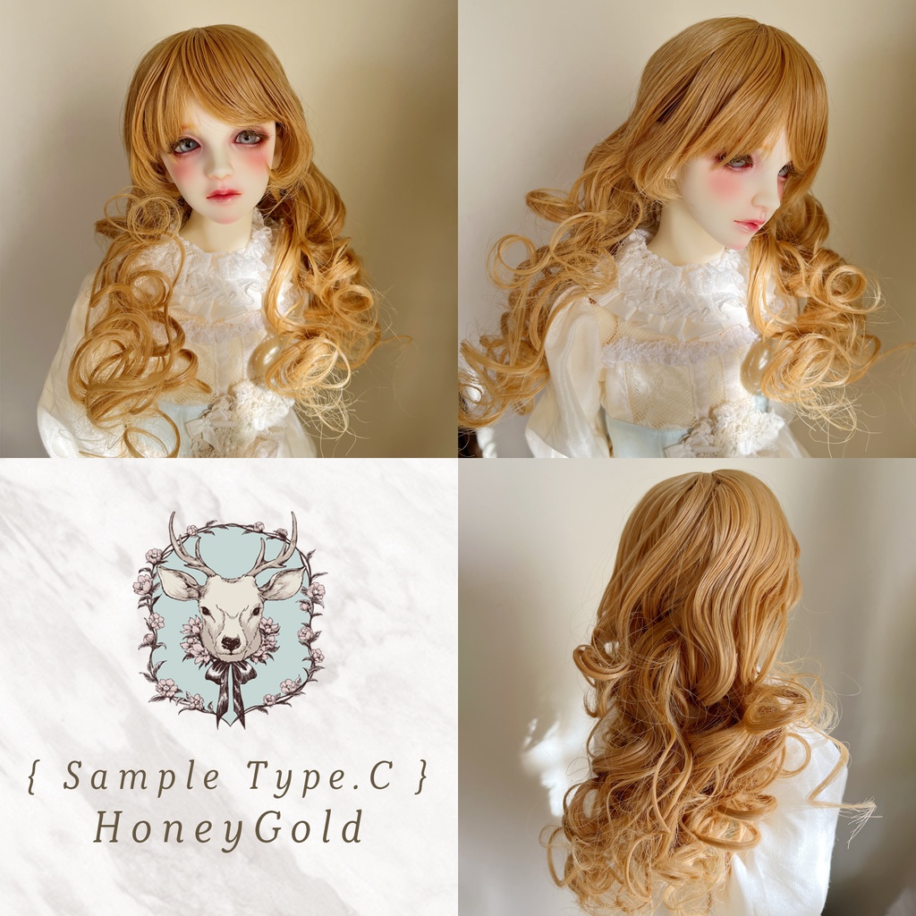 { サンプル品C } HoneyGold | ドールウィッグ