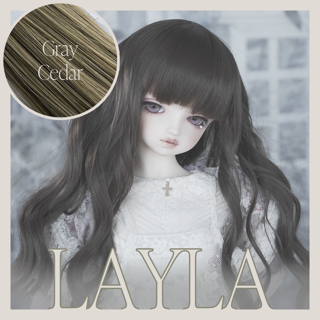 10月受注 | LAYLA レイラ | Gray Cedar | 耐熱ドールウィッグ