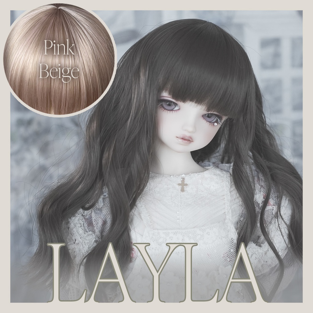 10月受注 | LAYLA レイラ | Pink Beige | 耐熱ドールウィッグ