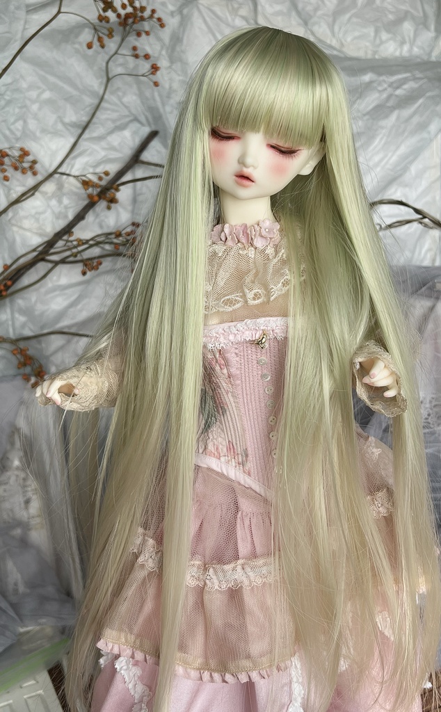RAPUNZELラプンツェル | Matcha Green x Light Blonde | 耐熱ドールウィッグ
