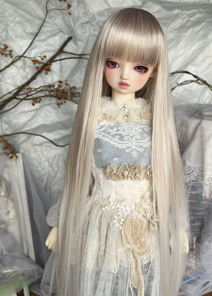 RAPUNZELラプンツェル | Pink Beige x Moonlight Silver | 耐熱ドールウィッグ