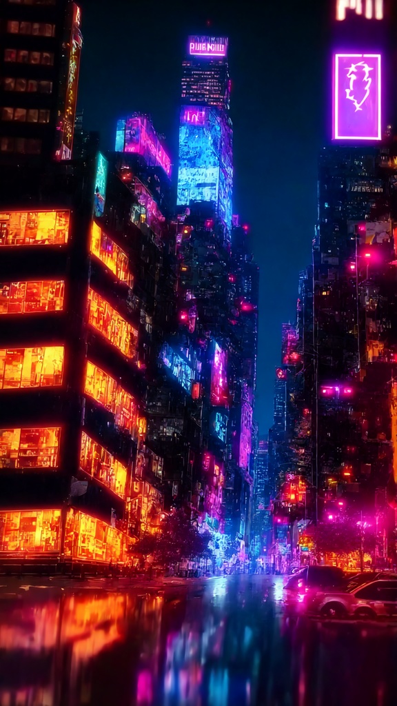 明滅する夜の街