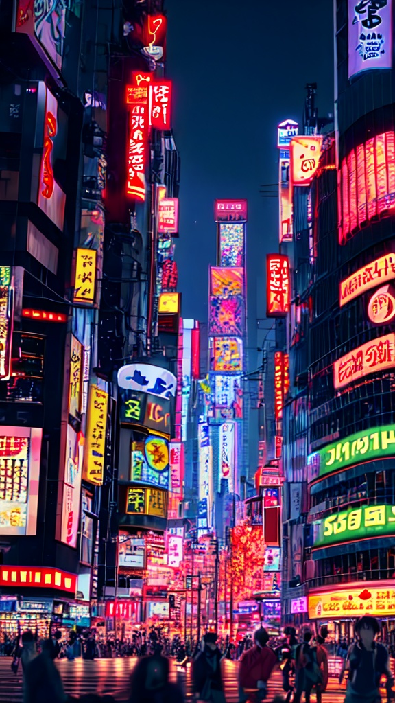 明滅する繁華街