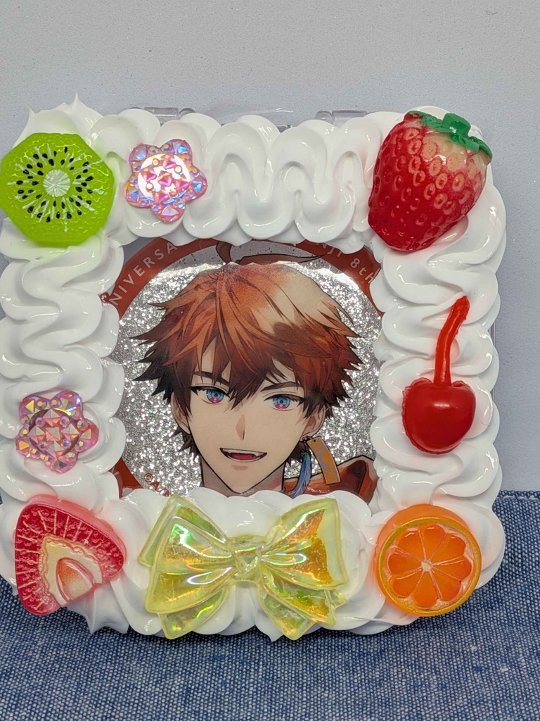 フルーツケーキ風　デコ小物ケース