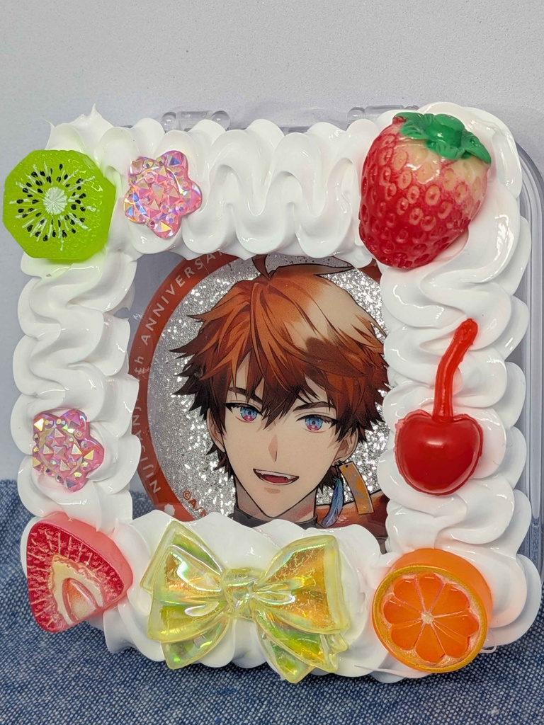 フルーツケーキ風 デコ小物ケース