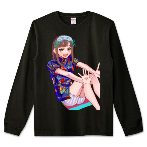 青チャイナロンT