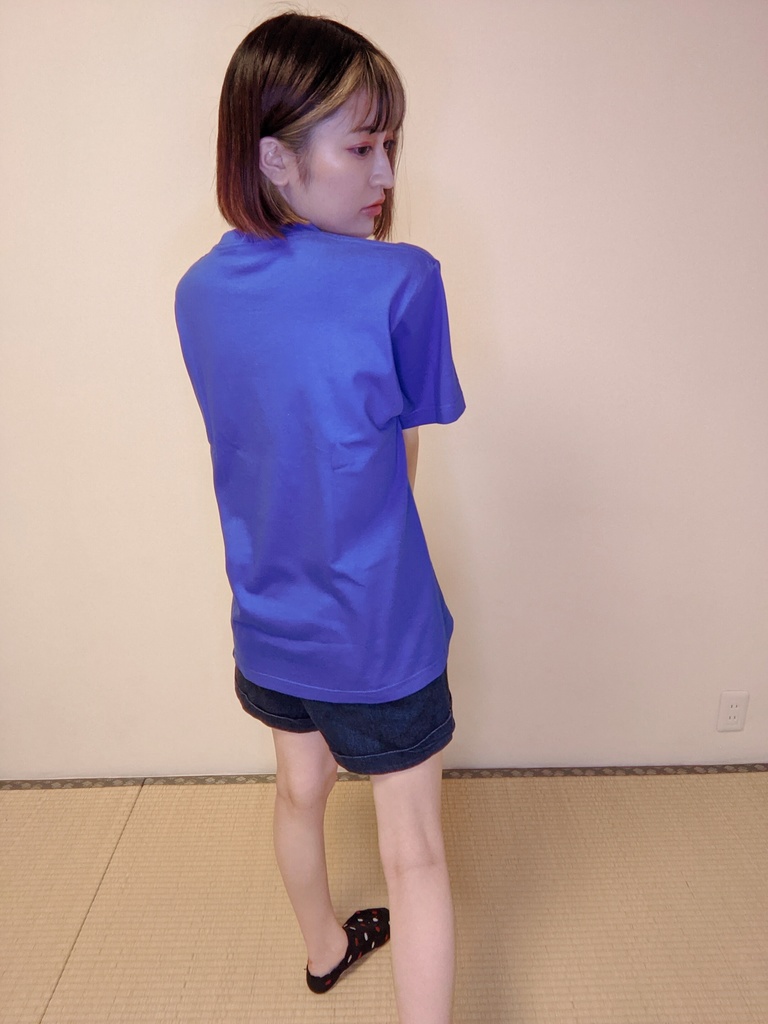 青チャイナTシャツ