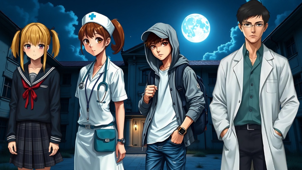 ホラー立ち絵&背景素材集 - Asylum of Lost Souls