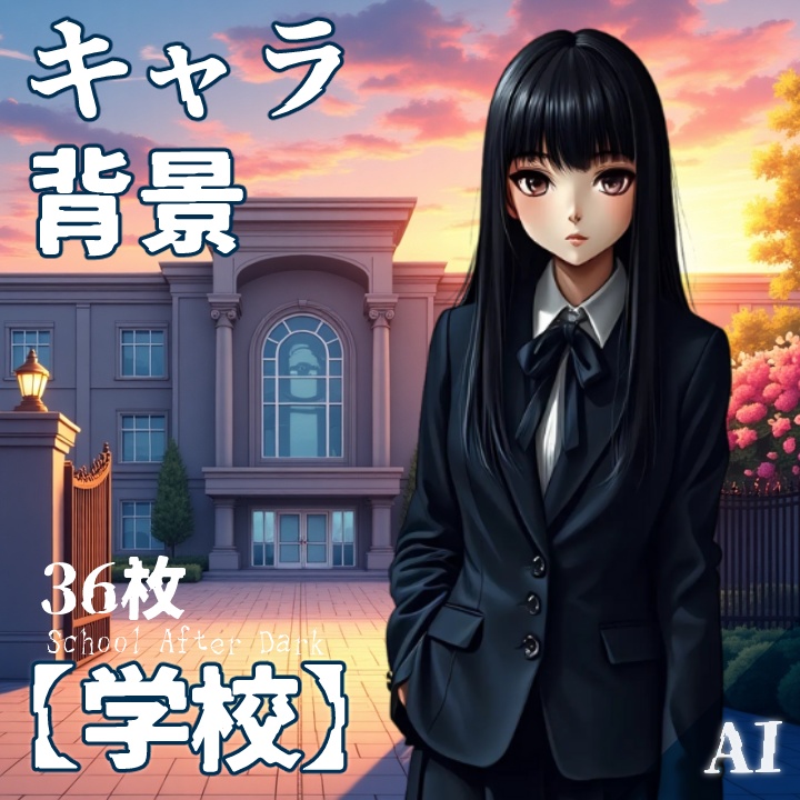 ホラー立ち絵＆背景素材集 - School After Dark