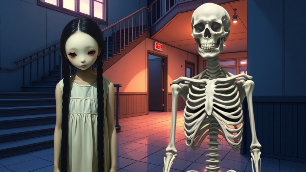 ホラー立ち絵&背景素材集 - School After Dark