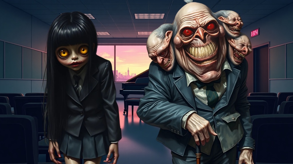 ホラー立ち絵&背景素材集 - School After Dark