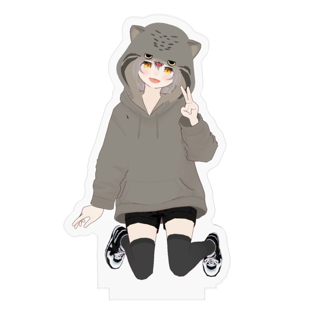 ニンゲンのすがた(マヌルネコパーカー)