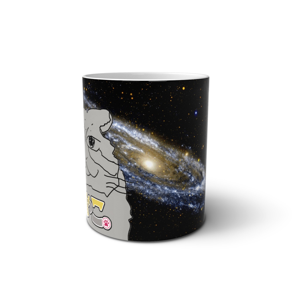 宇宙まぬるねこ顔マグカップ