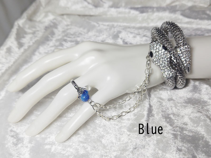 スネークチェーンブレス＆ビーズリングS