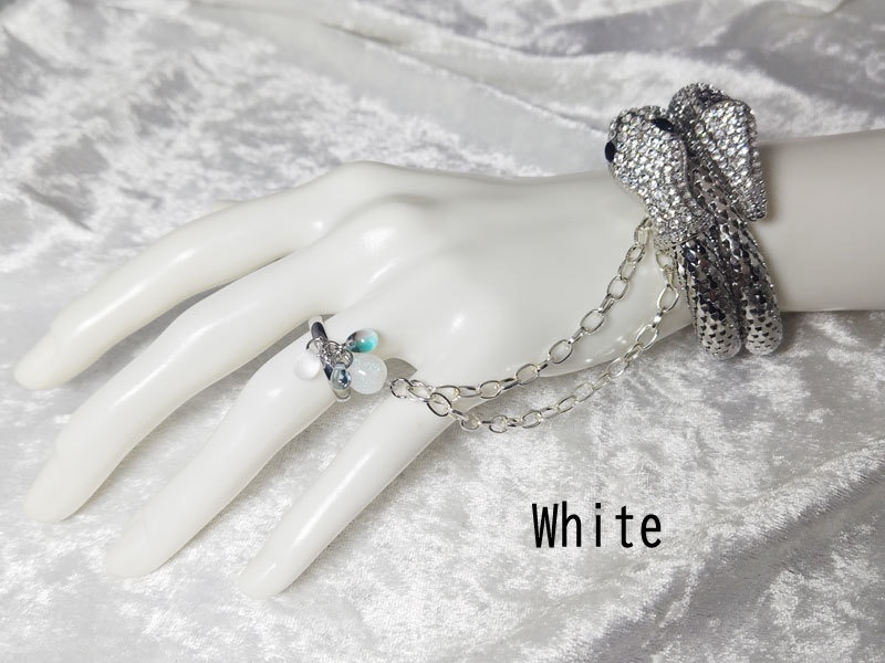 スネークチェーンブレス&ビーズリングS