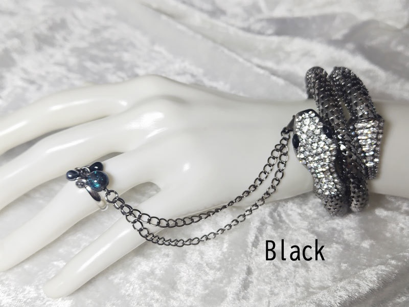 スネークチェーンブレス&ビーズリングB