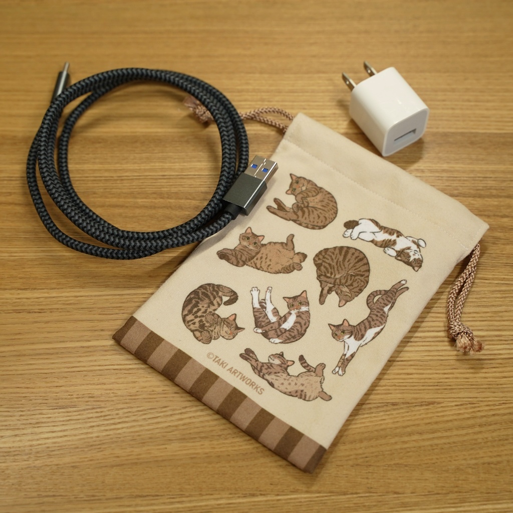 ねこざんまいミニ巾着