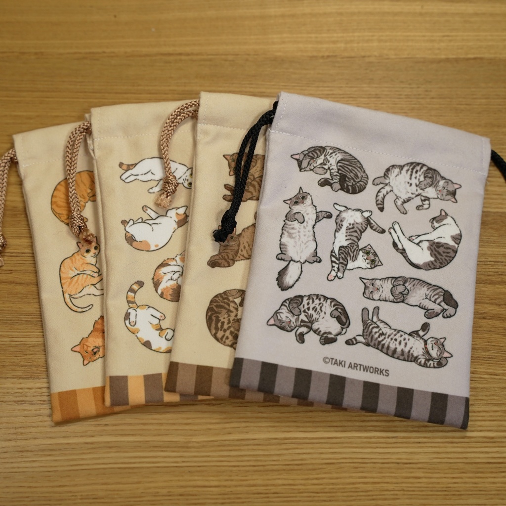 ねこざんまいミニ巾着