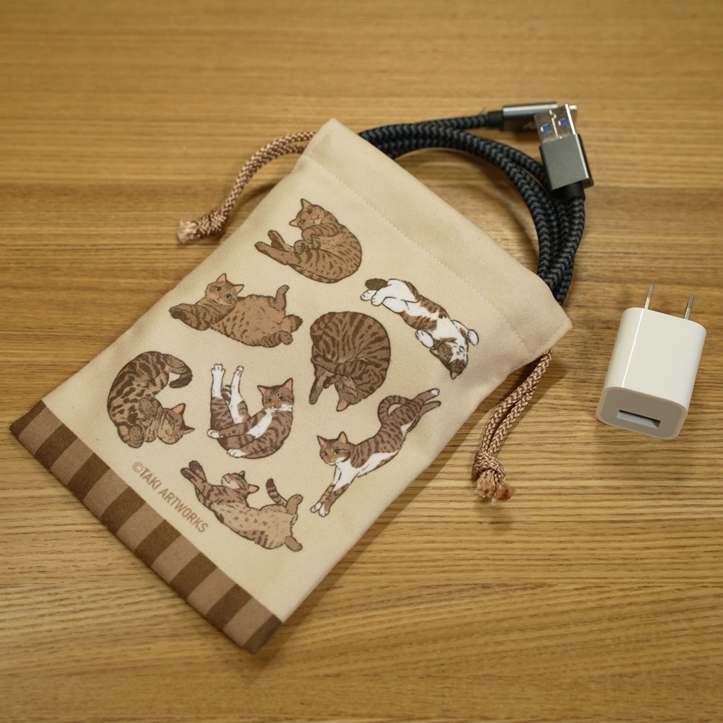 ねこざんまいミニ巾着