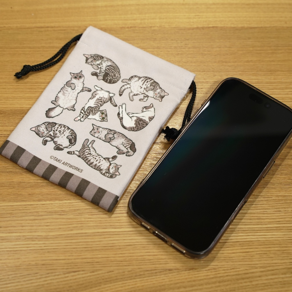 ねこざんまいミニ巾着