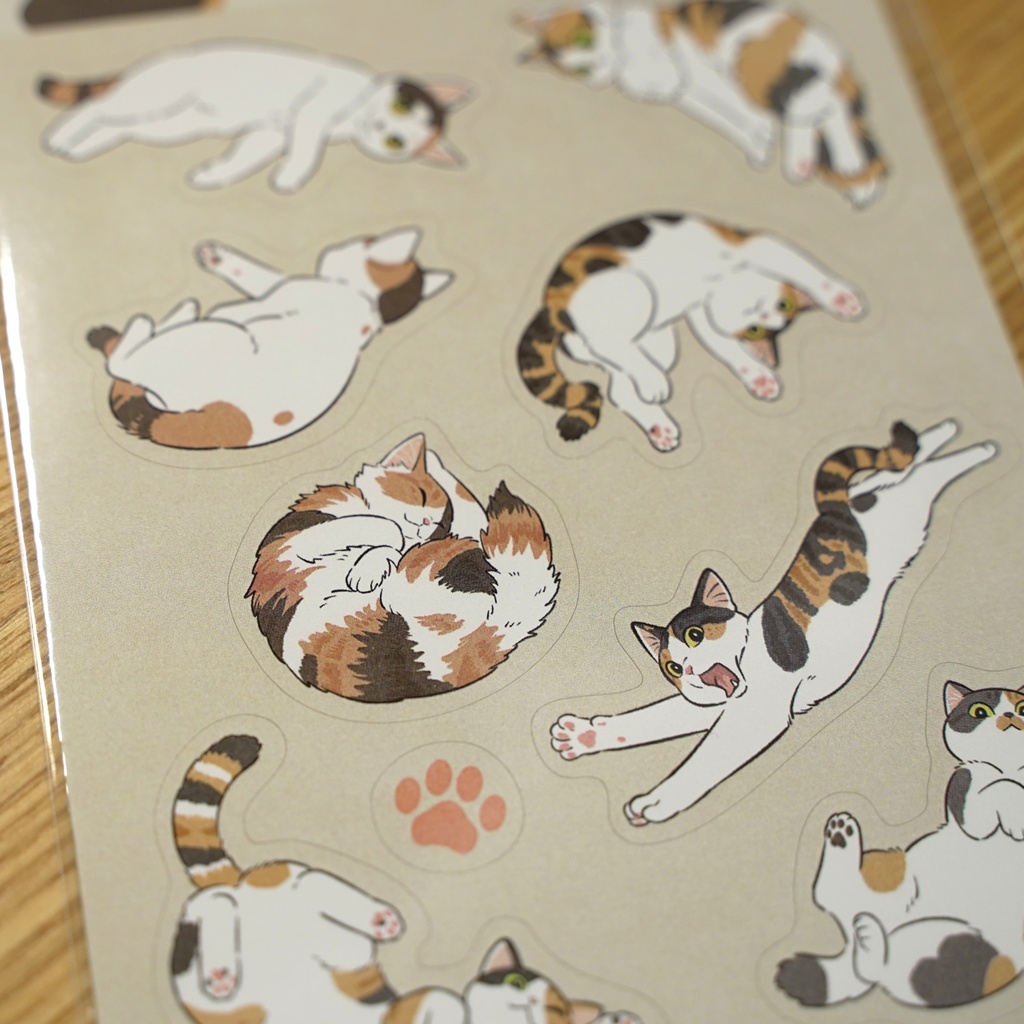 ねこざんまいシール