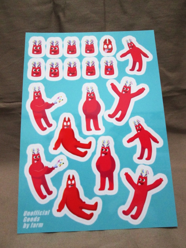 A5ハーフカットシール　バンバン