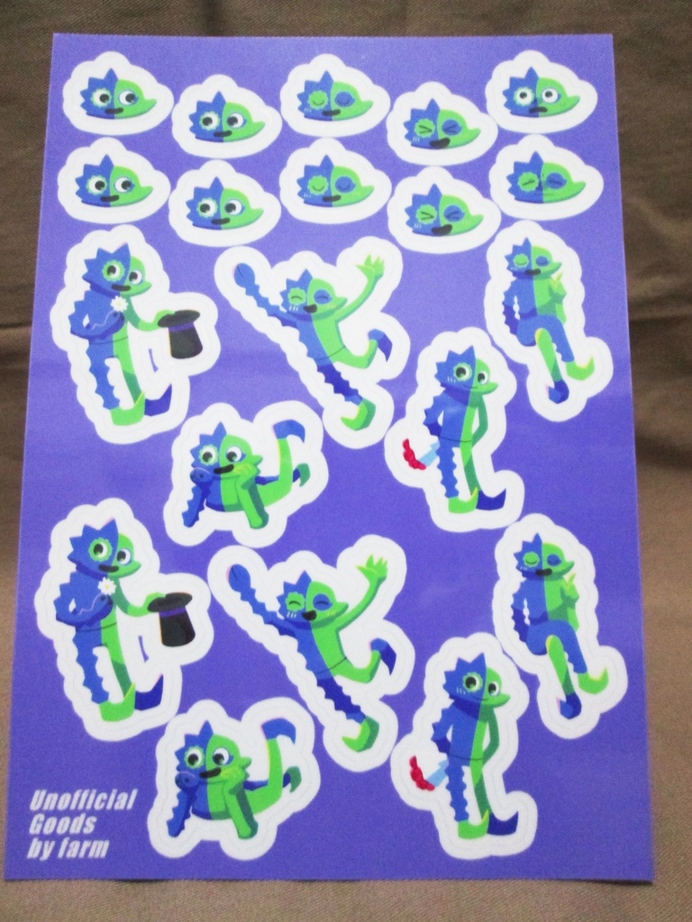 A5ハーフカットシール　ビターギグル